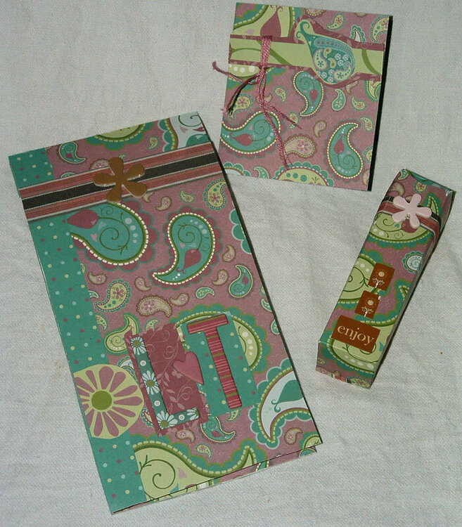 Note book card and pencil box set