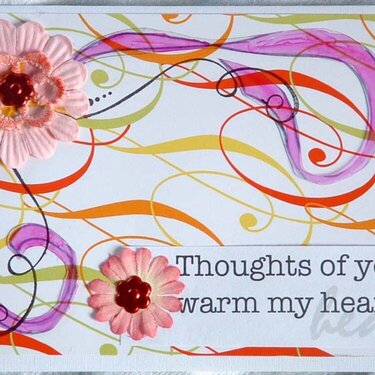 Heart swirl card