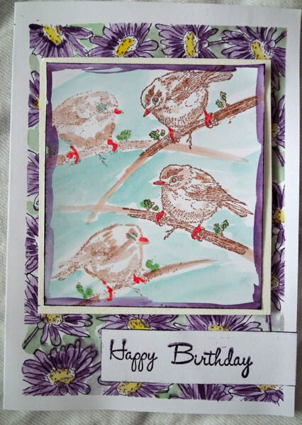 Stamped greeting card - birthday