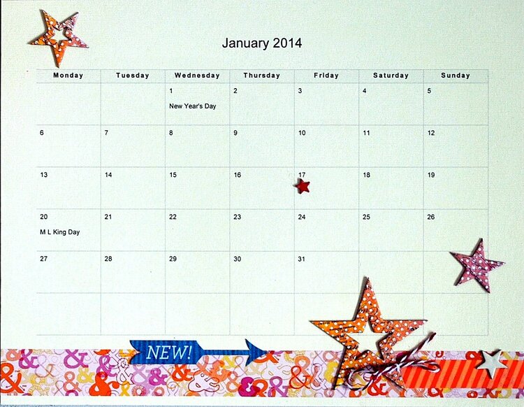 JANUARY CALENDAR