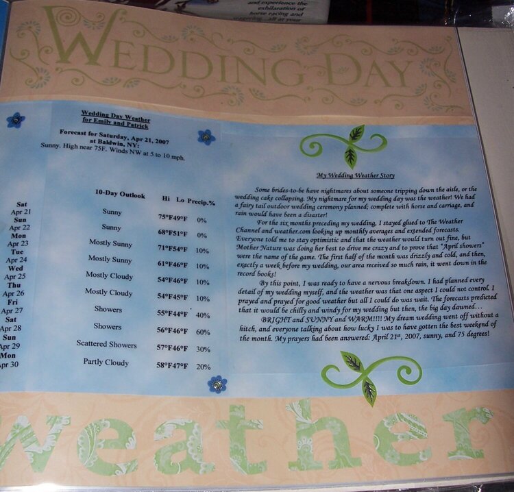 wedding day weather page