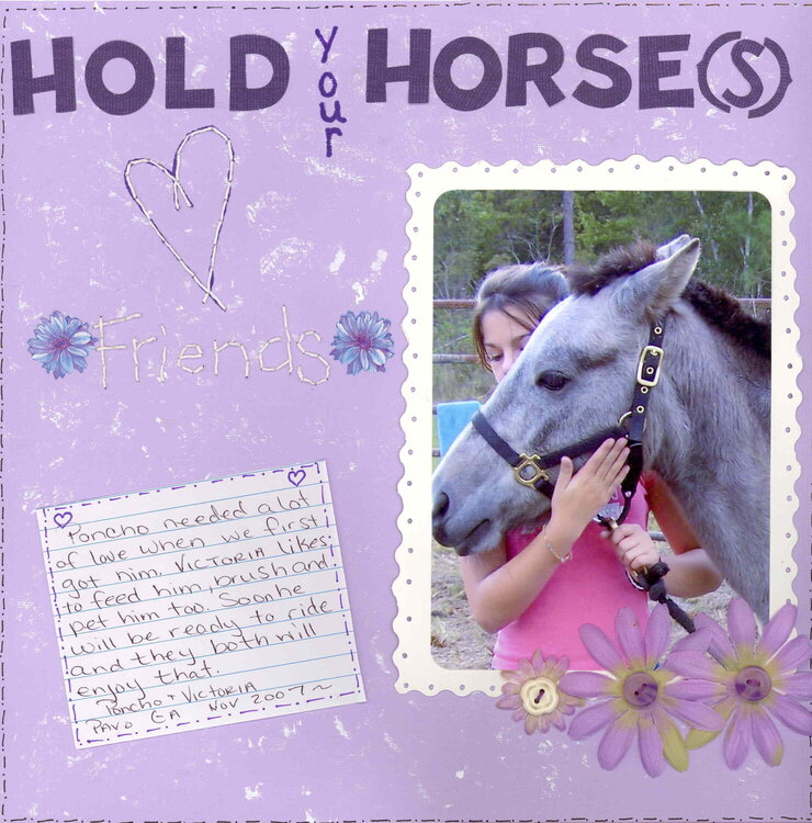 Hold Your Horse{s}~December ABC Embellie Challenge