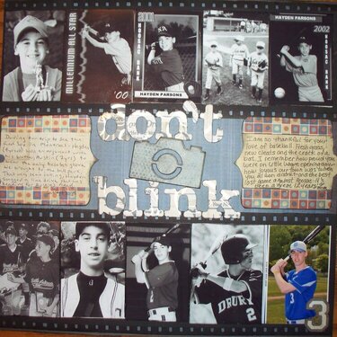 Don&#039;t Blink(12 years of baseball)