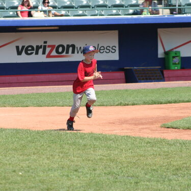 Nick running to 1st base