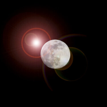 1/9  The Moon With A Flare