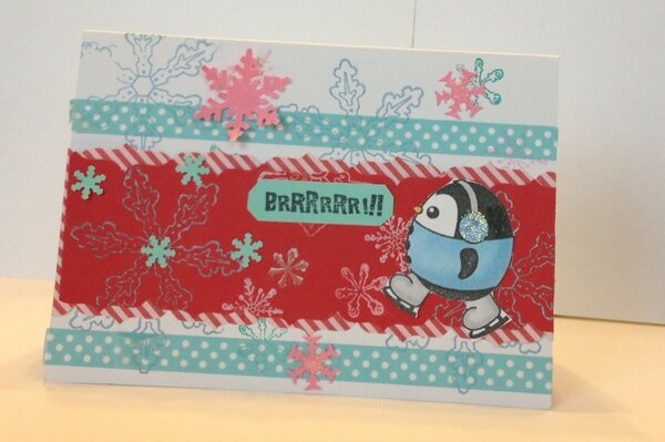 Brrr... penguin card