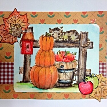 Fall watercolor card