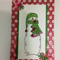 Glitter snowman card