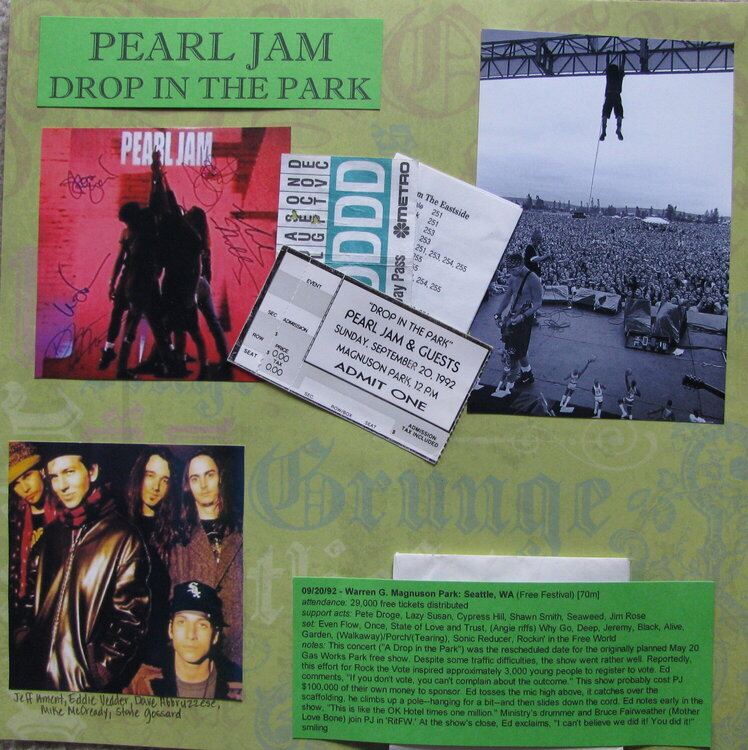 Pearl Jam&#039;s Drop in the Park