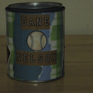 baseball altered paint can