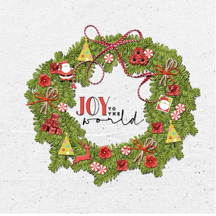 Joy to the World Christmas Wreath