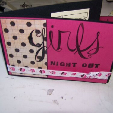 Invitations for our girls night out.
