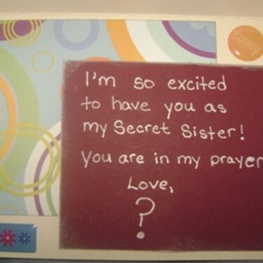 Card for Secret Sister-Inside
