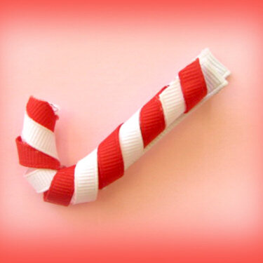 Candy cane hair clip