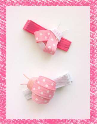 Pink ladybug hair clip