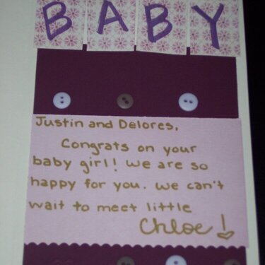 Baby Girl Card - Inside