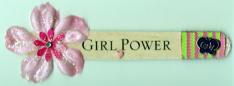 Altered Popsicle Stick - Girl Power