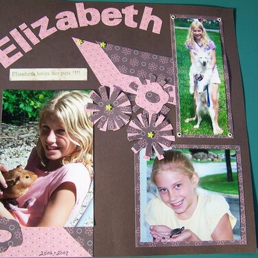Elizabeth loves her pets !!