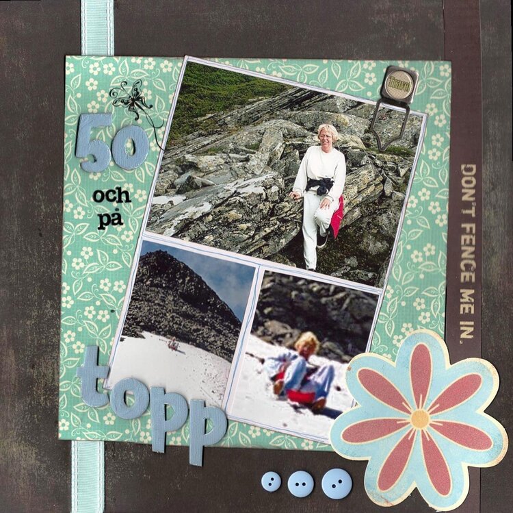 50 and on top - 60th birthday scrapbook page 18