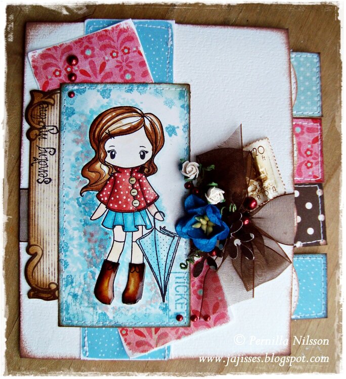 A card with Sweet Miss Anya from Greeting Farm