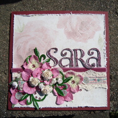 Birthdaycard to my grandma Sara,  90 years