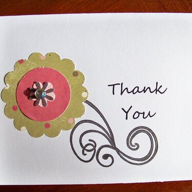 Thank you card - sample