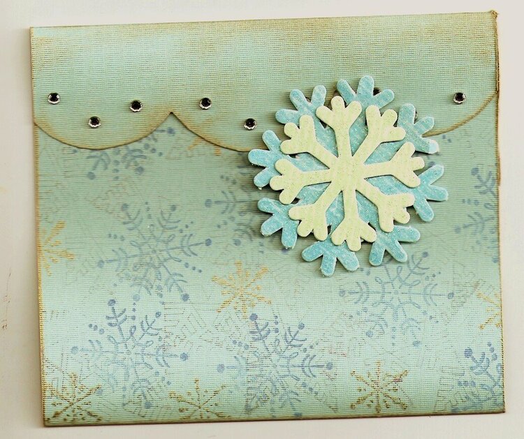 Flapped snowflake card