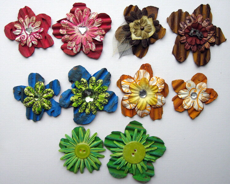 Cardboard flowers for RAK&#039;s.....
