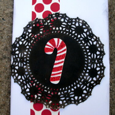 Candy cane washi Christmas card