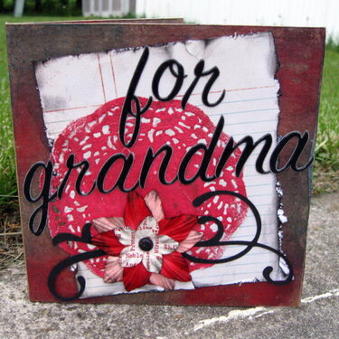 For grandma gift/display card