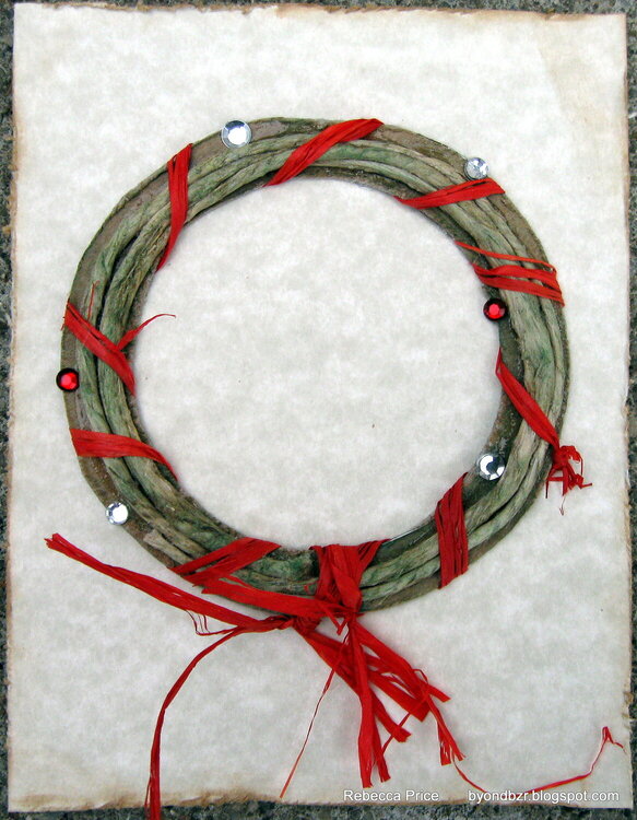 Rustic wreath card