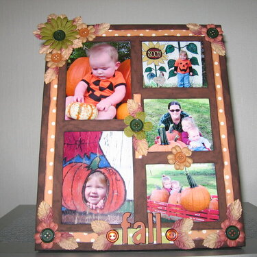 Altered fall photo frame