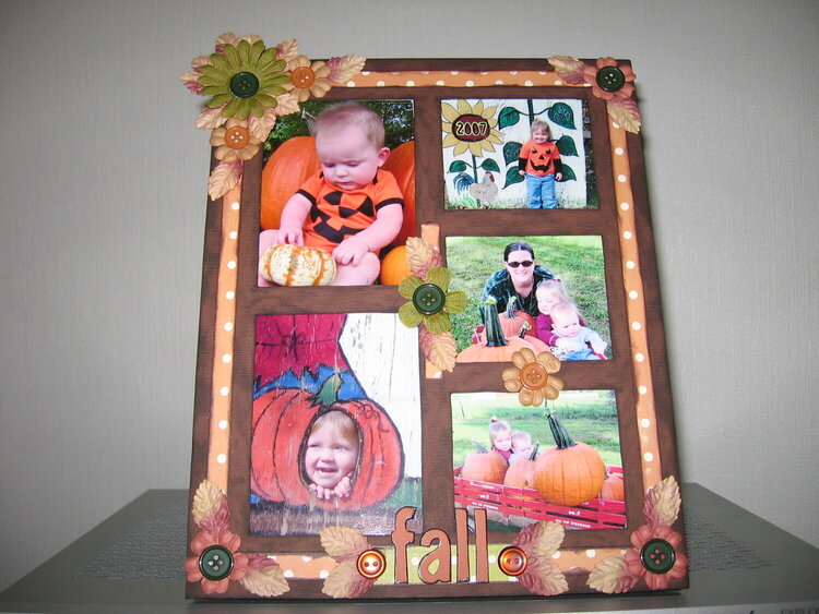 Altered fall photo frame