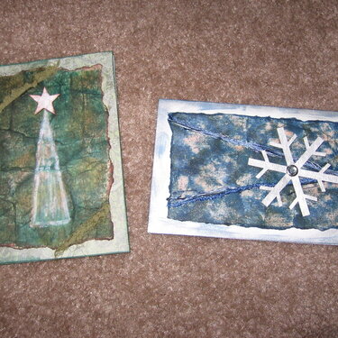 Distressed Christmas cards