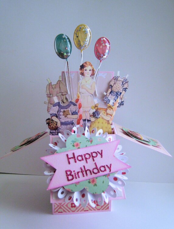 Paper doll pop up card
