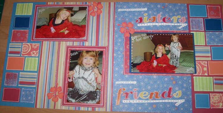 Sisters Friends 2 page layout