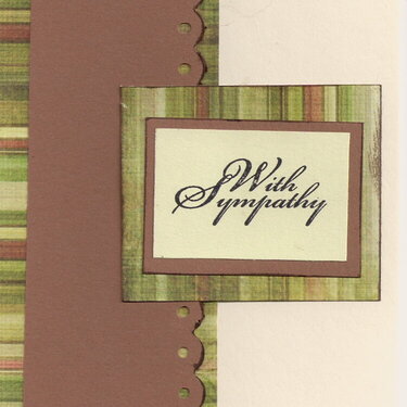 With Sympathy - Green and Brown