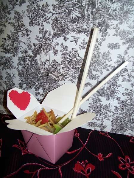 1. Chinese Food In Take-Out Box With Chopsticks {Rehanna}