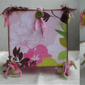Altered box made from a chipboard album