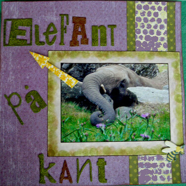 Elephant (second LO for the &quot;Scrapbook Queen 2008&quot; challenge)