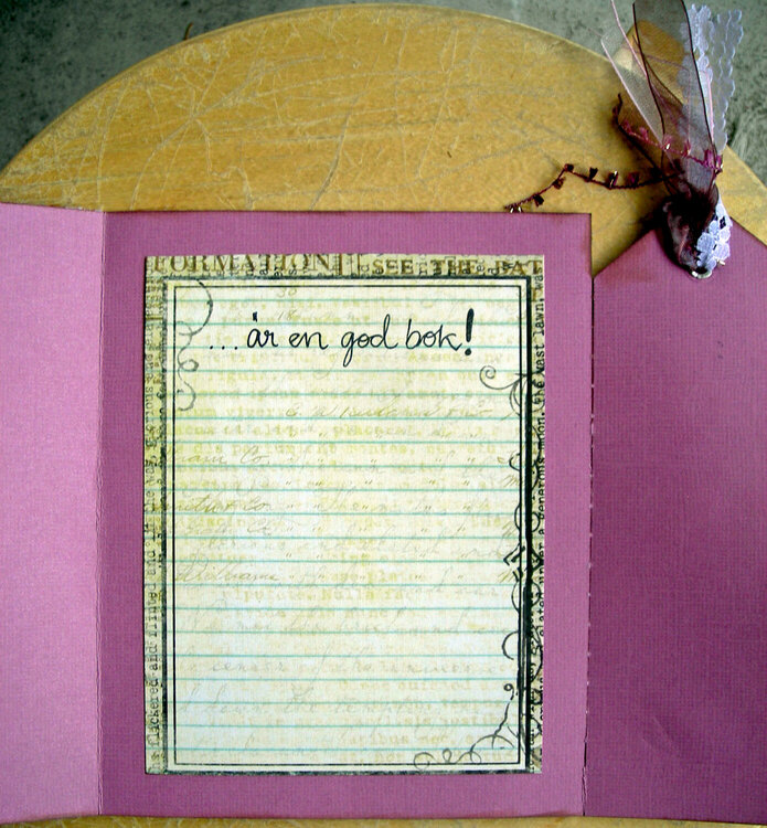Card with bookmark (open)