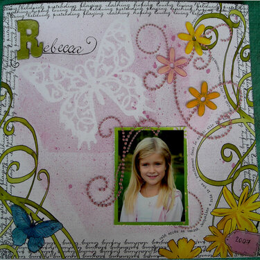 Rebecca (My 6th LO for the Scrapbook Queen 2008 Challenge)