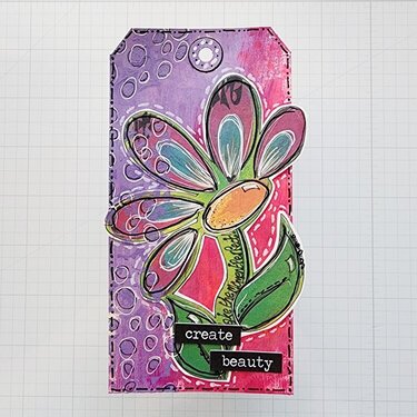 Create Beauty Mixed Media Tag