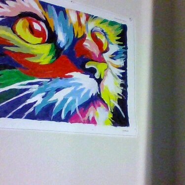 Abstract Colorful Cat