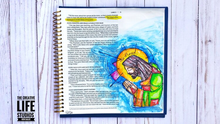 He prays - Bible Journaling