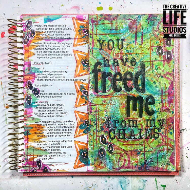 You have Freed Me -  Mixed Media Bible Journaling