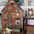 Musical cottage house cabinet