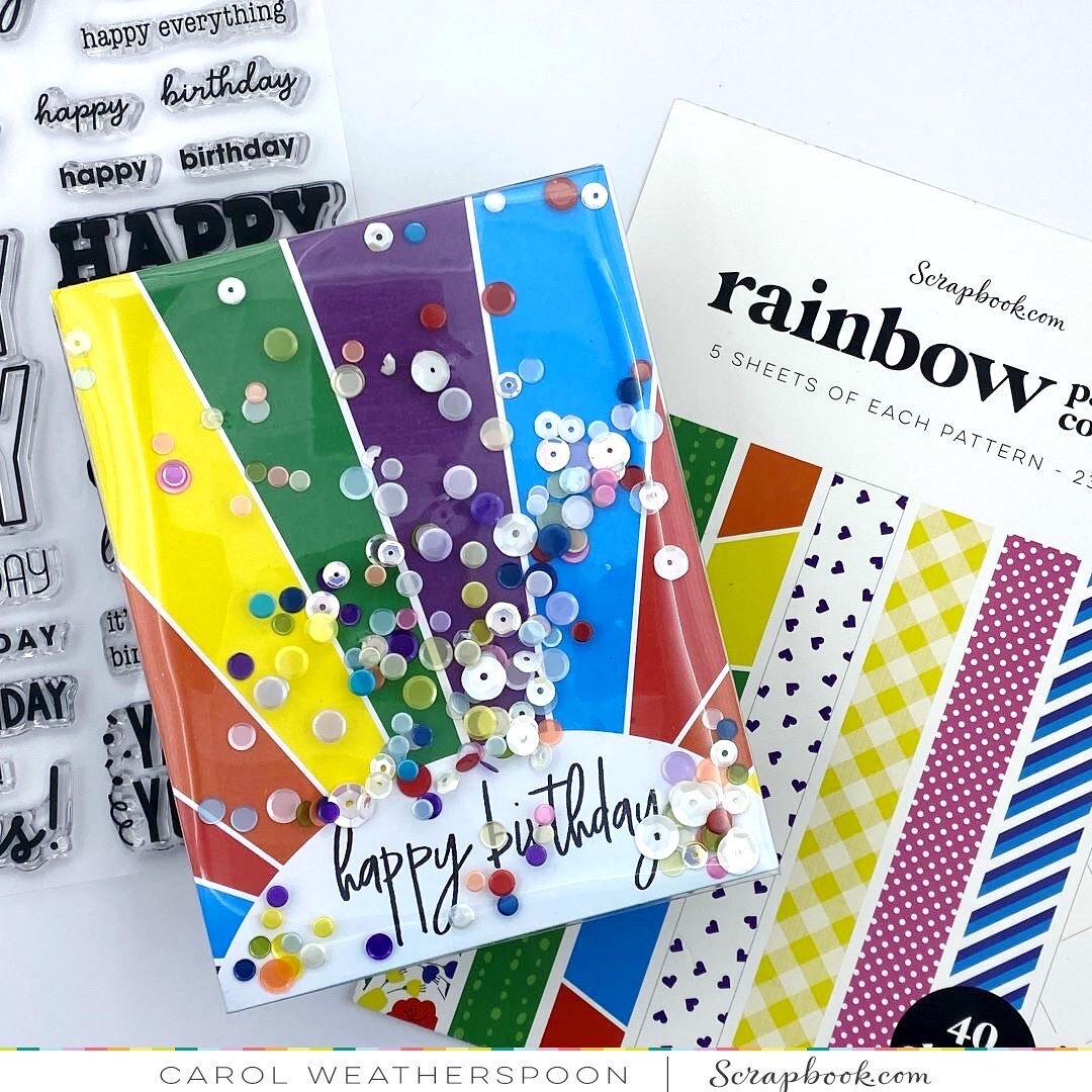 Scrapbook.com - Rainbow - Patterned Cardstock Paper Pad - Double Sided -  6x8 - 40 Sheets