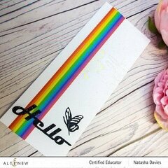 Clean & Simple Rainbow Hello