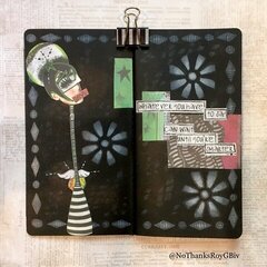 Mostly Grayscale Collage Journal Pages 2-3